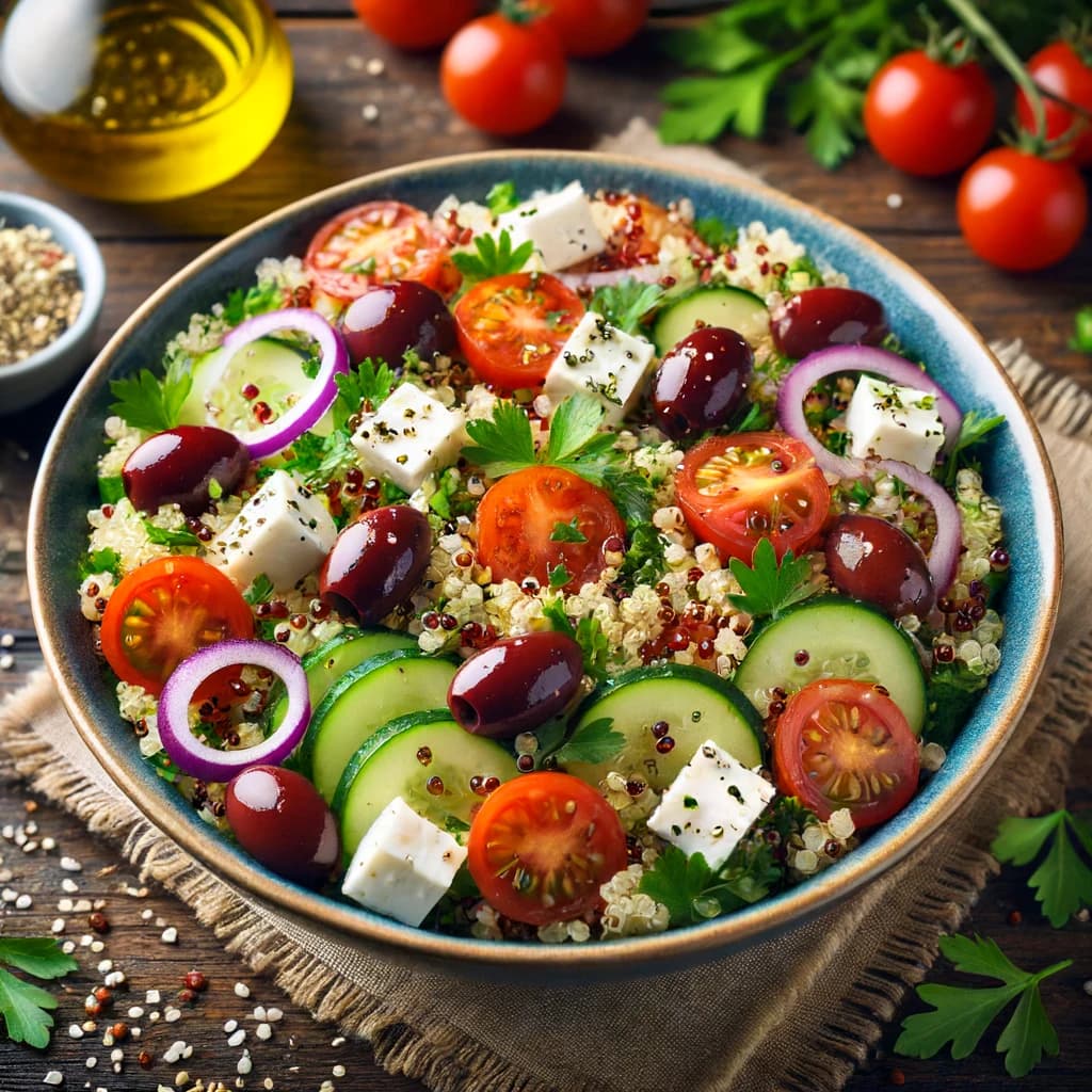 Mediterranean Quinoa Salad with Feta Cheese