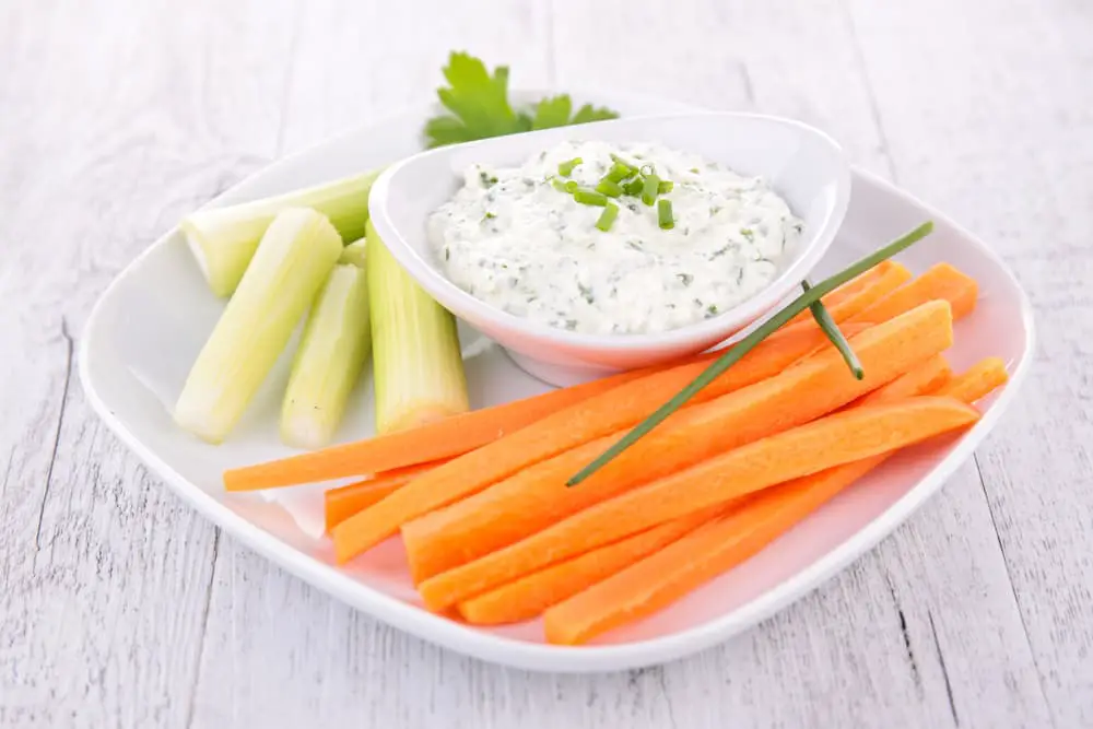 cucumber and carrot sticks