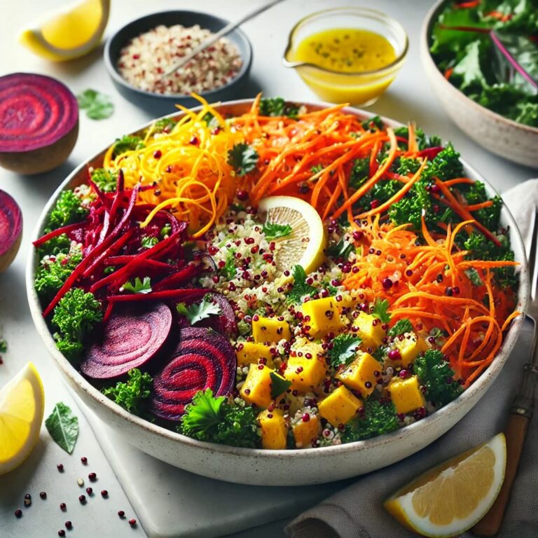 Rainbow quinoa salad