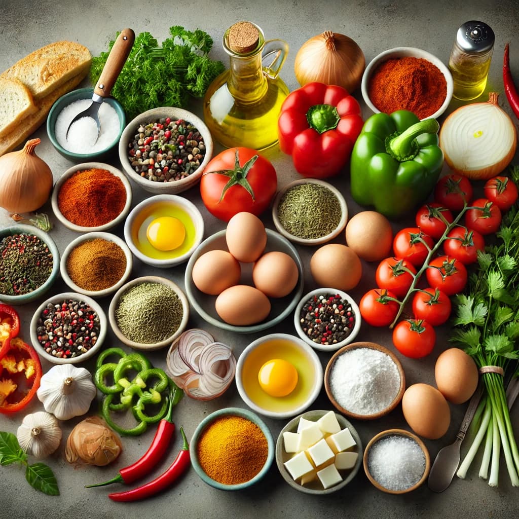 Shakshuka ingredients