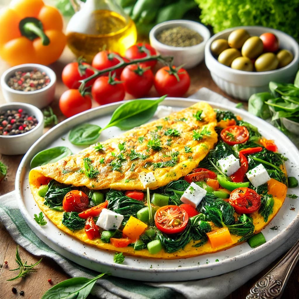 Mediterranean Vegetable Omelet