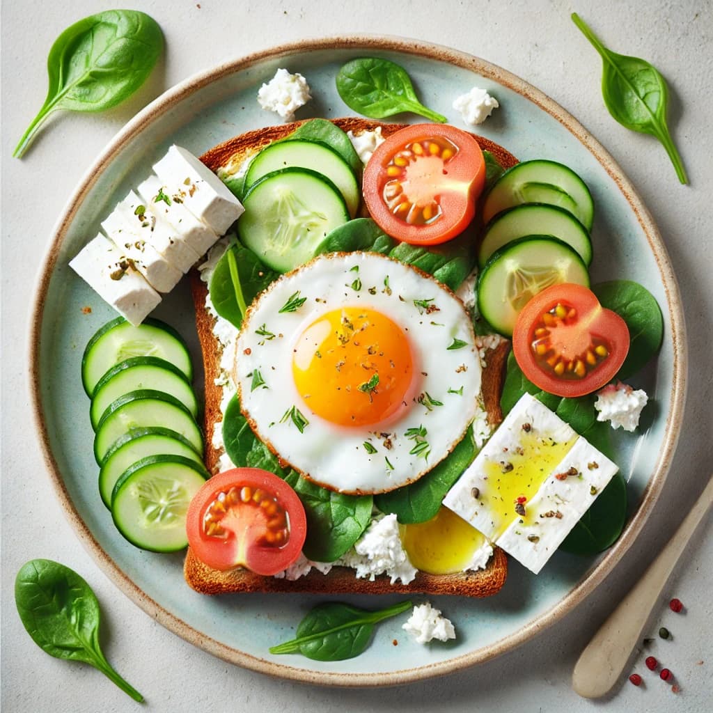 Mediterranean breakfast toast