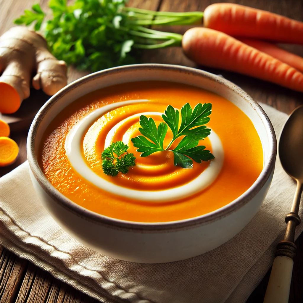 creamy carrot and ginger soup