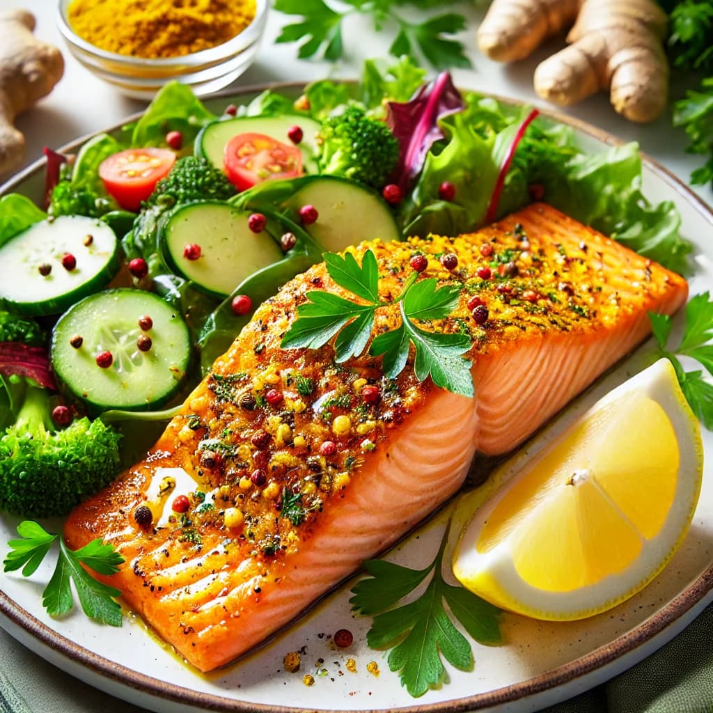 turmeric and ginger salmon