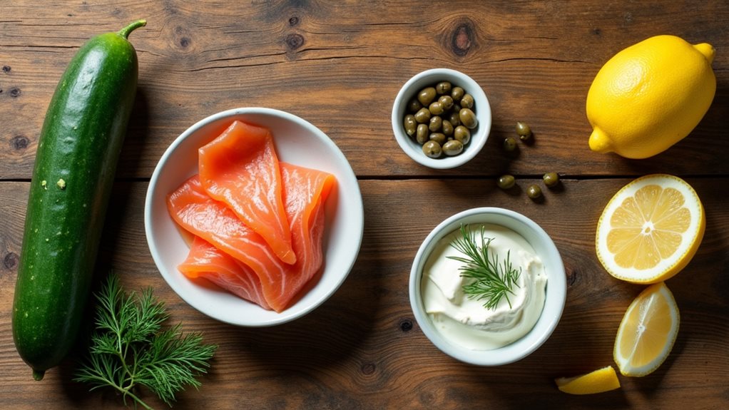 cucumber bites smoked salmon