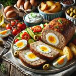 greek meatloaf with eggs